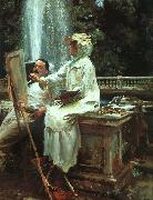 John Singer Sargent The Fountain at Villa Torlonia in Frascati oil painting picture wholesale